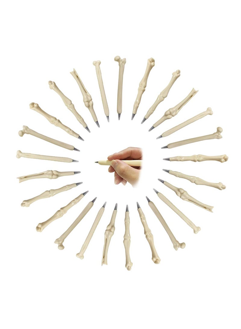 25 PCS Bone Shaped Ballpoint Pens with Black Ink for Medical School, Halloween Doctor Nurse School Office Party Supplies - Image 1