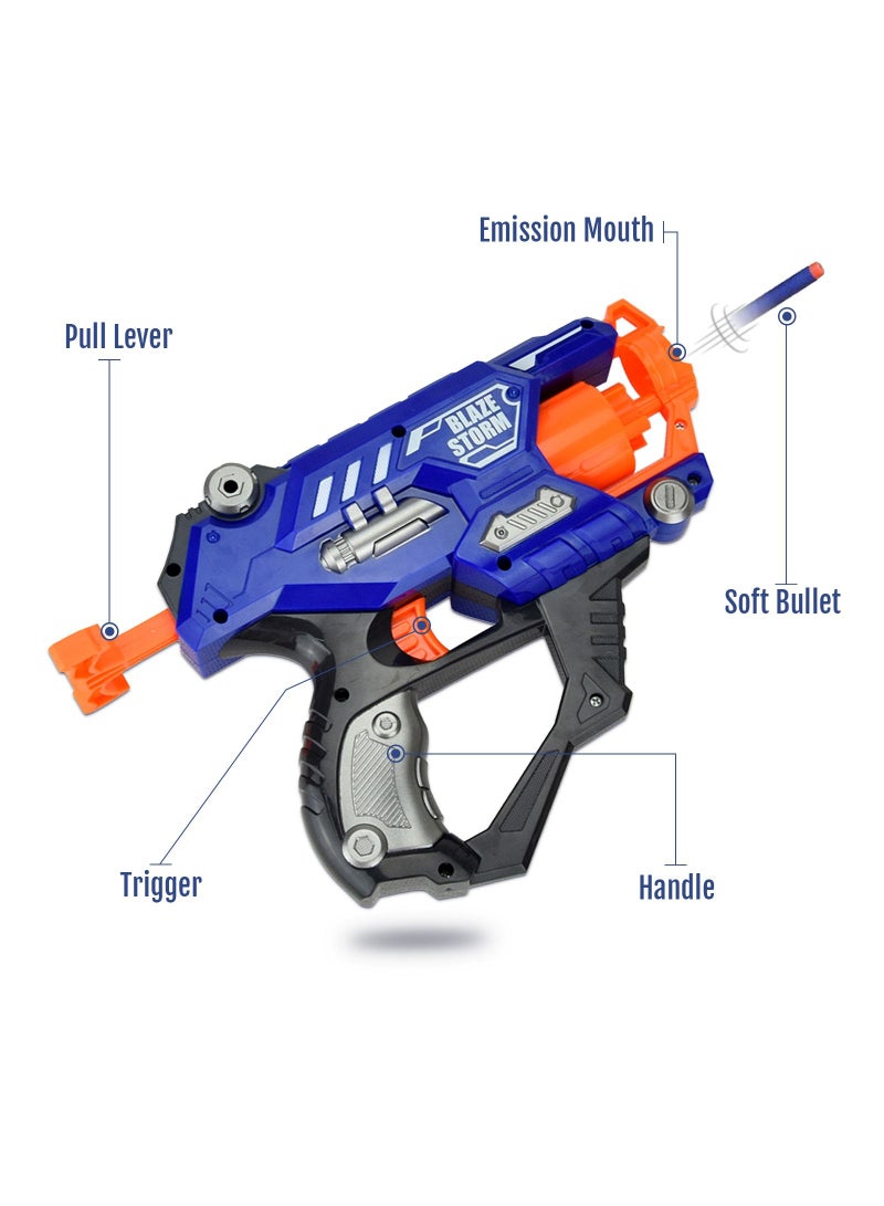 Little Story Kids Manual Bullet Gun With 10pcs Soft Bullets - Blue - Image 2