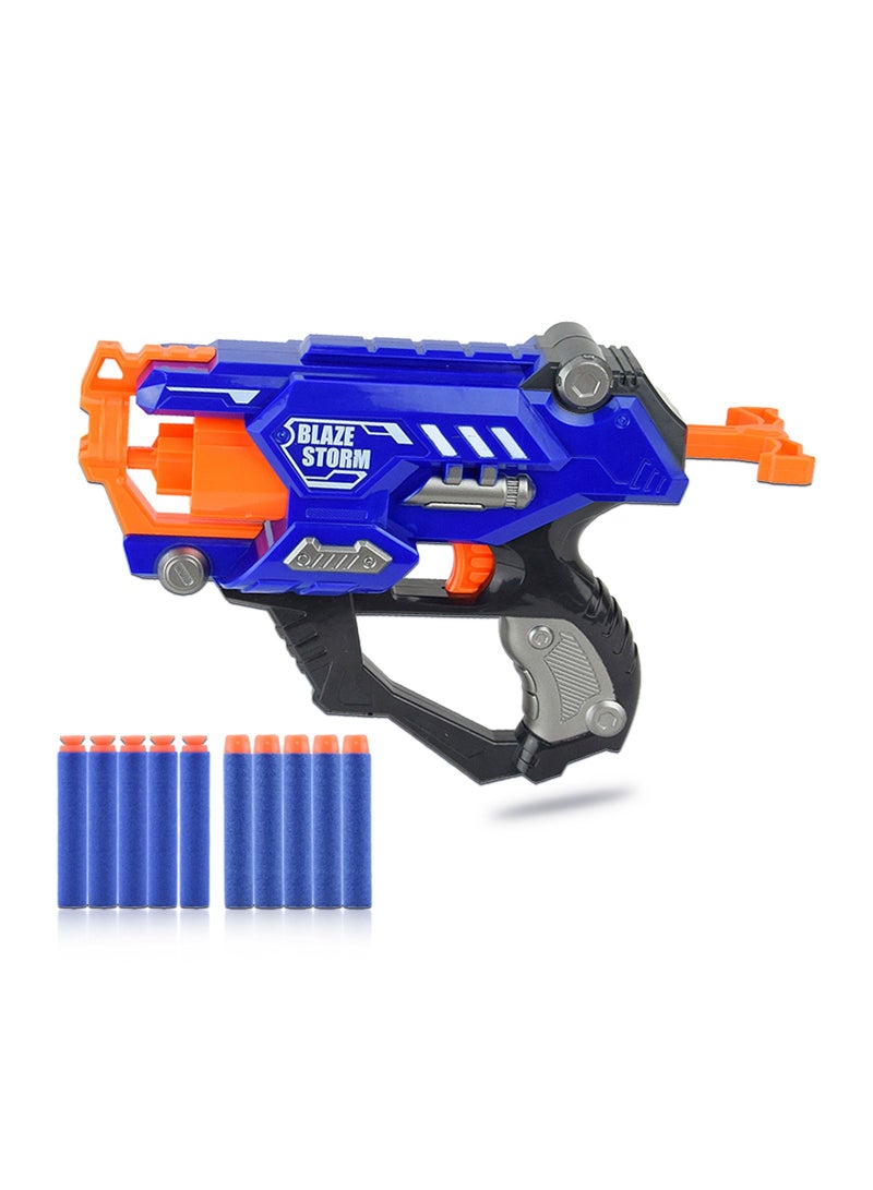 Little Story Kids Manual Bullet Gun With 10pcs Soft Bullets - Blue - Image 1