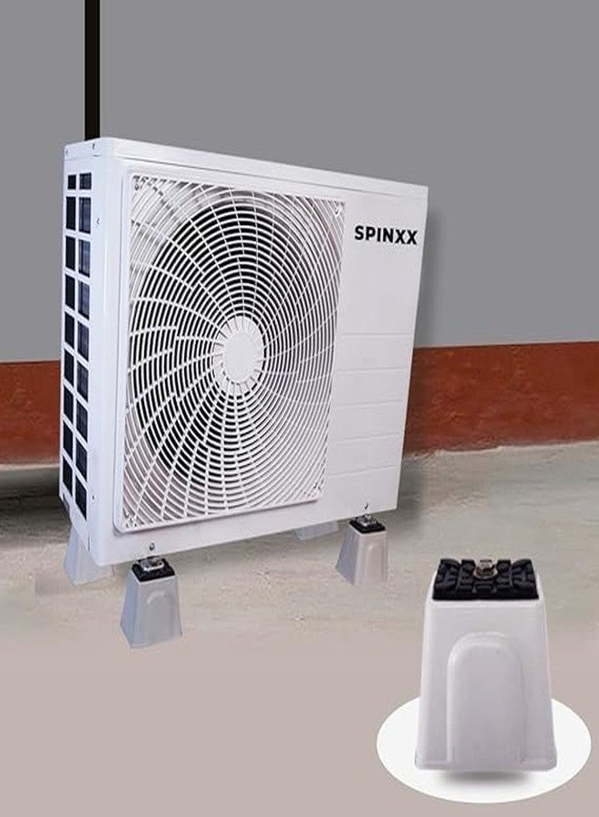 TAQA PVC Floor Stand AC 4 Pack Anti-Vibration with Rubber Pads,Anti-Vibration Shock Absorbing Rubber Mounting Bracket for Outdoor Ductless Mini Split Air Conditioner 1.5 Ton & 2 Ton. - Image 1