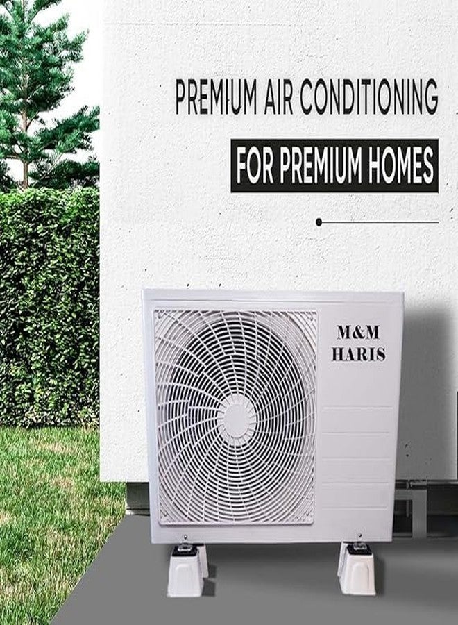 TAQA PVC Floor Stand AC 4 Pack Anti-Vibration with Rubber Pads,Anti-Vibration Shock Absorbing Rubber Mounting Bracket for Outdoor Ductless Mini Split Air Conditioner 1.5 Ton & 2 Ton. - Image 3