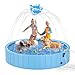 YSJILIDE Dog Pools for Large Dogs 2in1 Sprinkler Pool for Kids NonSlip Dog Swimming Pool for Outdoor Backyard Kids Dogs Ducks and Pet Baths 63 x 12 - Image 3