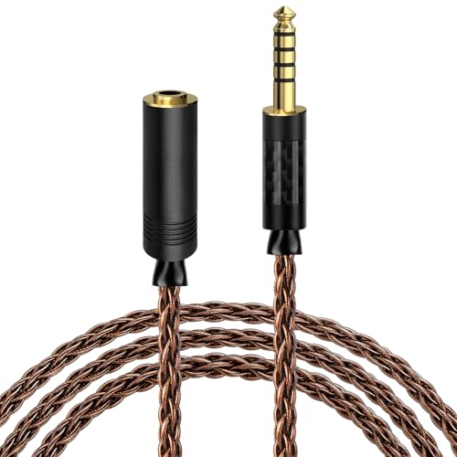 GEEKRIA Apollo 6NOCC 44mm Balanced Cable Single Crystal Copper Upgrade Extension Cord 44mm Male to Female Replacement Cord for HiFi Headset 49ft 15m - Image 1