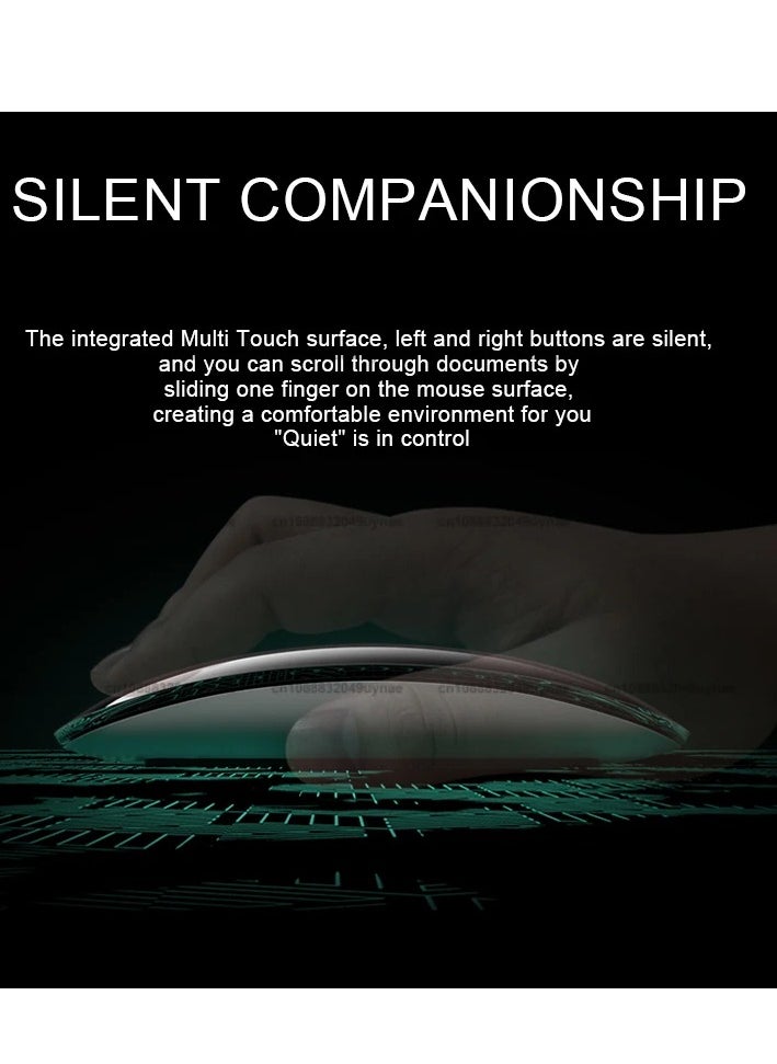 Mouse 3 Wirelessand Rechargeable,Mouse Multi-Touch, Bluetooth Connectivity,Quiet Travel Computer Mouse lWhite