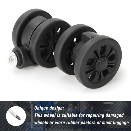 Zoofen Luggage Replacement Wheels 2 pcs Suitcase Replacement Wheels Wear-Resistant Luggage Wheels for Most Suitcase Repair - Image 5