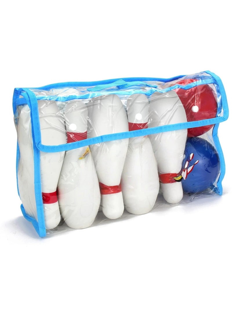 12PCS Bowling Set with 10 Soft Foam Bowling Pins 2 Balls, Indoor Outdoor Bowling Toys for 3-8 Years Old Bowling Pins and Ball Set, Full Bowling Alley Set for Family and Friends - Image 3