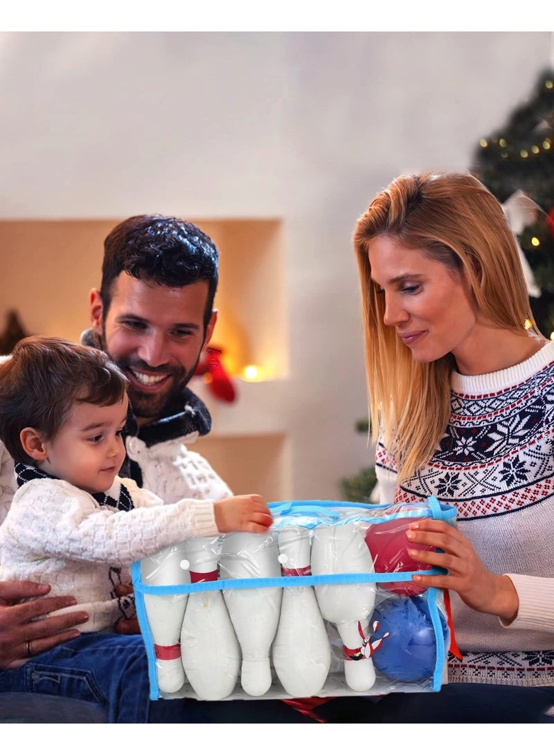 12PCS Bowling Set with 10 Soft Foam Bowling Pins 2 Balls, Indoor Outdoor Bowling Toys for 3-8 Years Old Bowling Pins and Ball Set, Full Bowling Alley Set for Family and Friends - Image 4