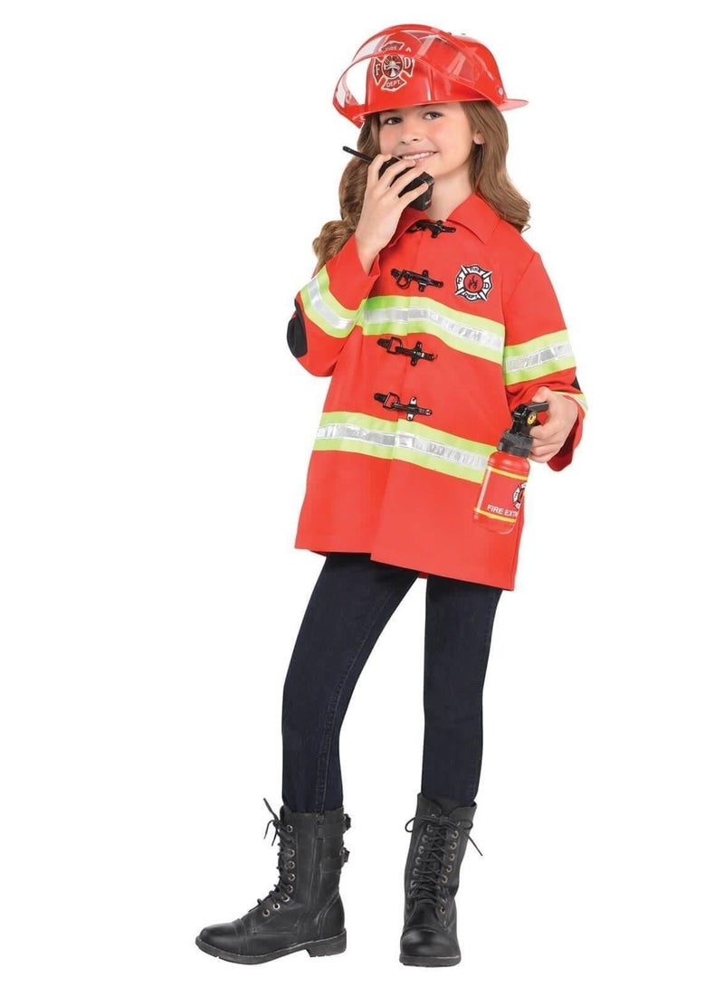 Amscan Kid's Firefighter Dress-Up Kit, Pretend Play Includes Accessories  - Image 2