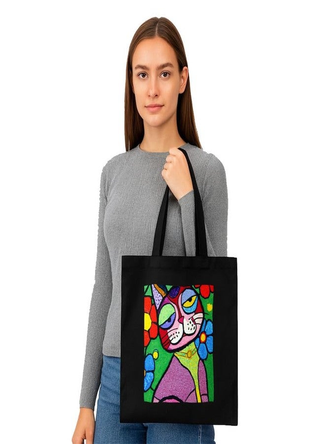 PrintingZone Printed Tote Bag For Women| Floral Cotton Canvas Printed Tote Bag for Women - Image 2