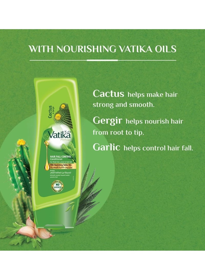 Vatika Naturals Vatika Naturals Hair Fall Control Shampoo + Conditioner + Hammam Zaith Hot Oil Treatment (400ml + 400ml + 500ml) | Natural Extracts | For Thinning, Weak Hair | Value Pack - Image 3