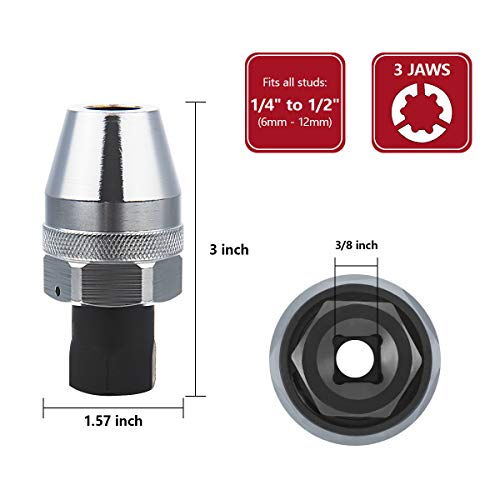 LCGP Damaged Bolt and Stud Extractor Tool, Grips and Removes 1/4-Inch to 1/2-Inch Studs - Ideal for Broken, Rounded Off, Painted Over, and Rusted Tight Bolts - Image 2
