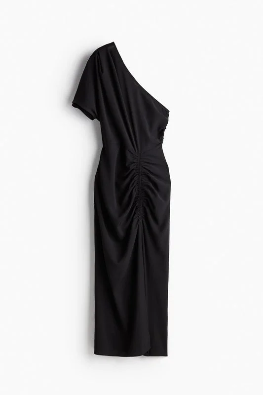 H&M Draped one-shoulder dress