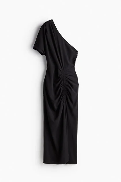 H&M Draped one-shoulder dress