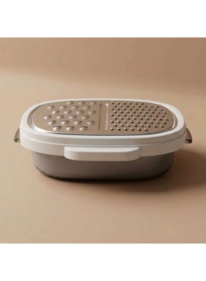 Alsaif grater, with box and cover - silver - Image 1