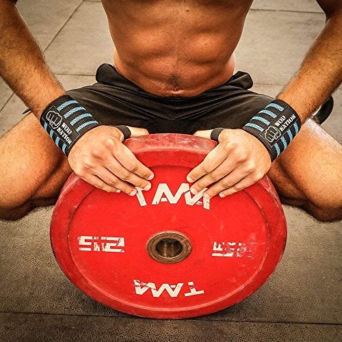 WOD Nation Wrist Wrap - 12 in, Light Blue - Lifting Straps & Wrist Support for Weightlifting, Strength Training & Powerlifting with Thumb Loop for Men & Women - Image 4