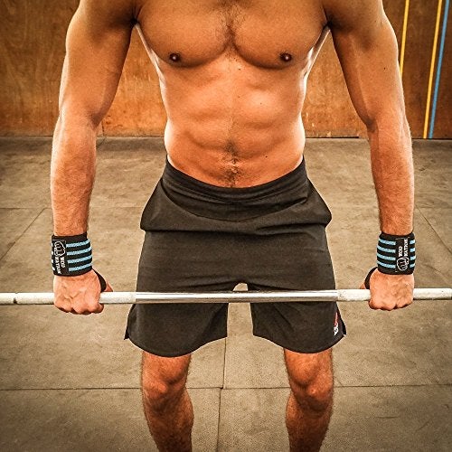 WOD Nation Wrist Wrap - 12 in, Light Blue - Lifting Straps & Wrist Support for Weightlifting, Strength Training & Powerlifting with Thumb Loop for Men & Women - Image 3