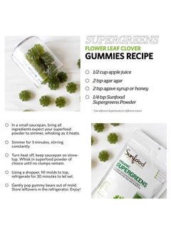 sunfood superfoods Super Greens Powder, Organic Green Juice/Smoothie Mix w/Digestive Enzymes & Probiotic for Gut Health, Good Source of Liquid Chlorophyll, Spirulina & Chlorella, 8 oz, 22 Servings  - Image 4