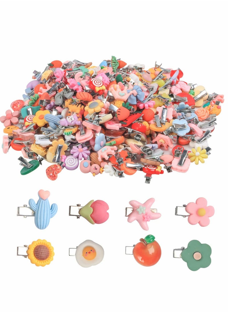 Y&D Baby Girls Hair Clips Cute Animal Fruit Flower Pattern Fully Ribbon Lined clips for Infants toddlers kids Teens 50 Pieces  - Image 1