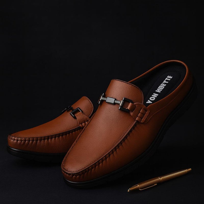 VON HUETTE Tan Half Shoes for Men - Image 5
