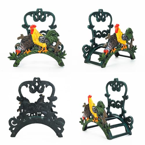 Sungmor Heavy Duty Cast Iron Hose Holder, Garden & Yard Decorative Cocks Wall Mounted Hose Butler, Water Pipe Holds, Rack, Hanger, Antique Wall Decorations - Image 3