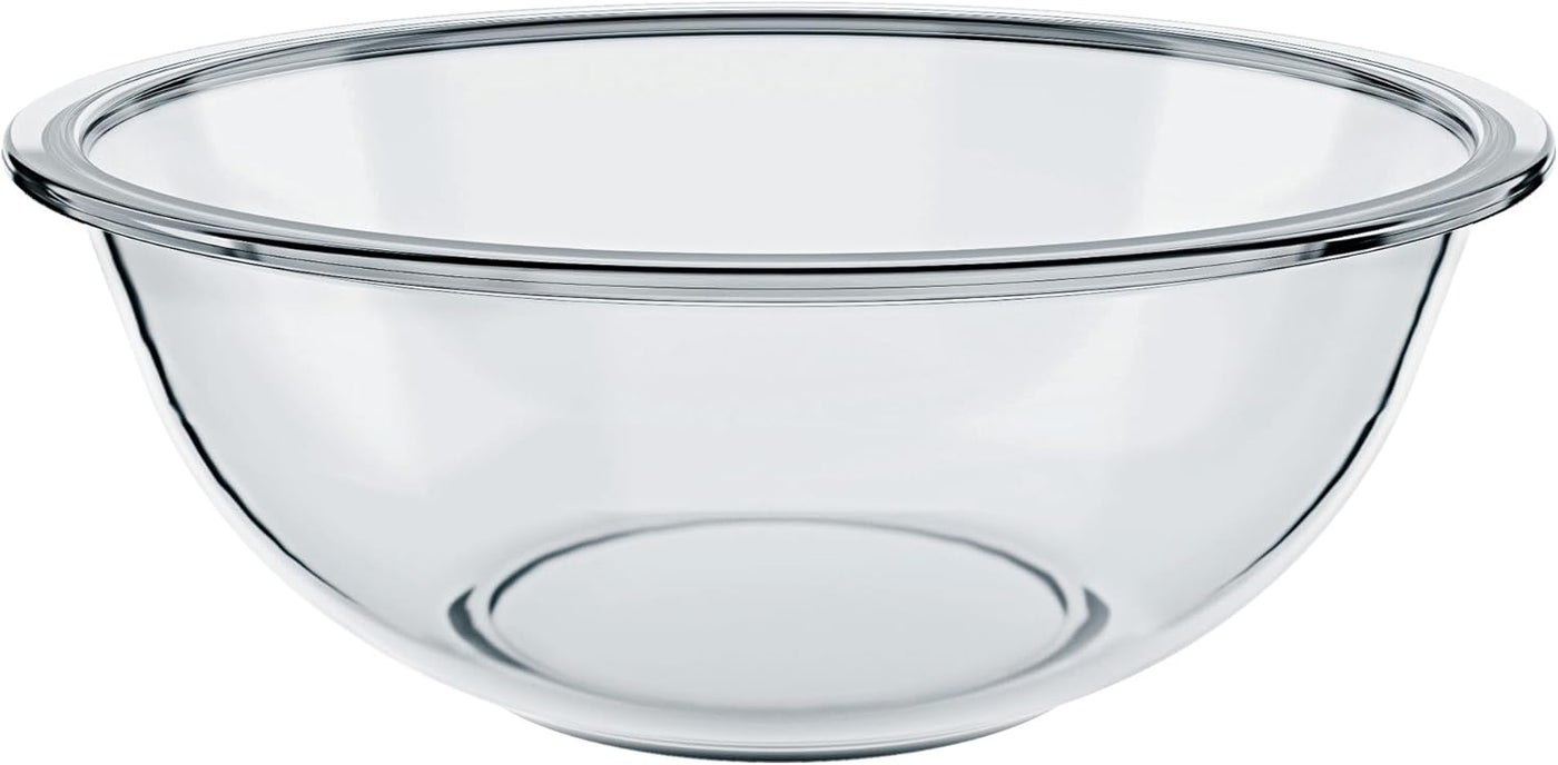 Marinex Glass Bowl Plus 500ml Durable Heat-Resistant Borosilicate Mixing & Serving Bowl | Transparent Multi-Purpose | Microwave, Freezer & Dishwasher Safe