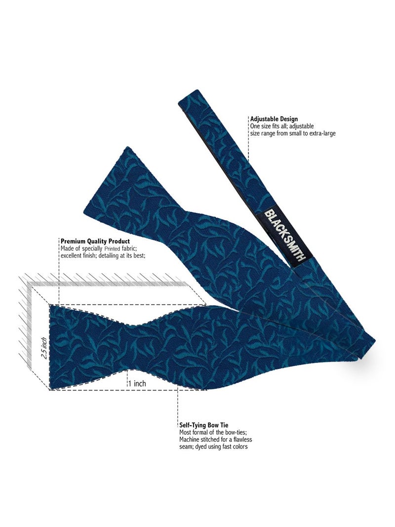 Blacksmith Black Self Tie Bowtie for Men - Image 3