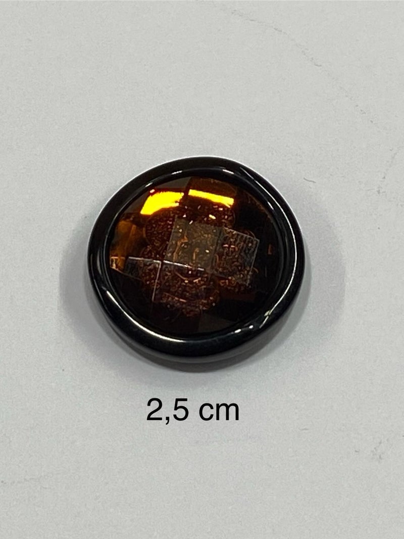 Karan Tuhafiye Karan Haberdashery Trench Coat Jacket Button Italian Button Set of 6 Red Brown 2.5 cm D2001 - Image 3