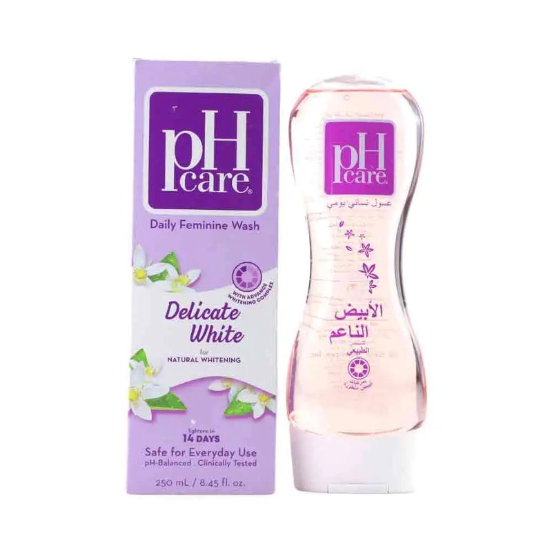 Ph Care غسول نسائي يومي PH كير ديلكات وايت مع فواكه طازجة للتفتيح الطبيعي - 250 مل - Image 1