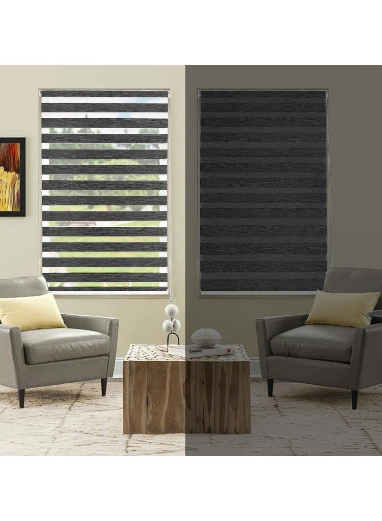 Home Gallery Zebra Blinds for Windows 140*200 cm Dark Gray - Image 2