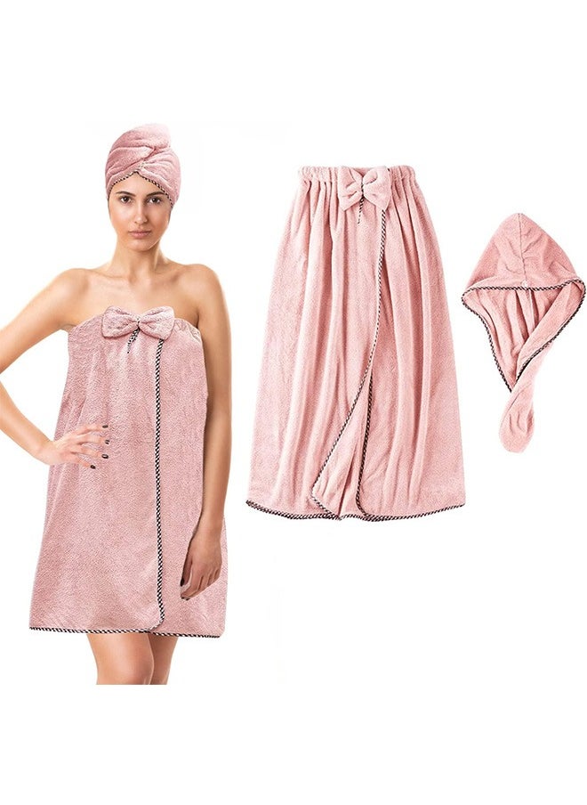 Garlo Women Bath Wrap Hair Towel - Adjustable Luxury Microfiber Soft Towels Super Absorbent to Quick Drying Hair and Body for Gym, Spa, Sauna and Shower After Body Cover  - Image 1