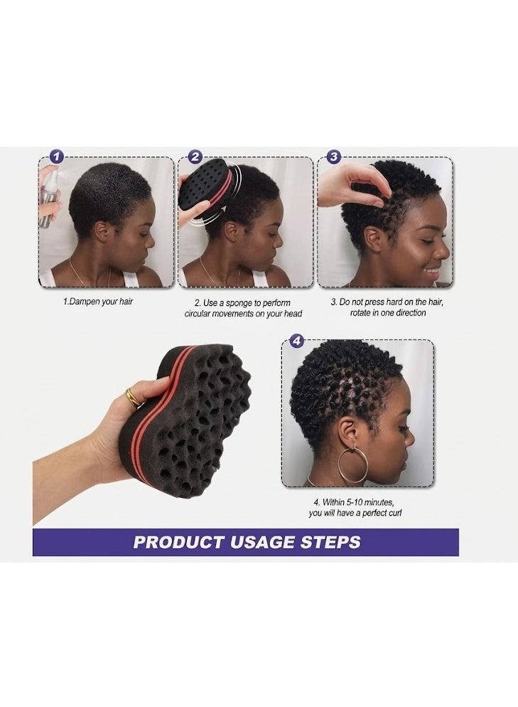إسفنجة مزدوجة كبيرة للشعر المجعد سهلة التحكم - Image 4