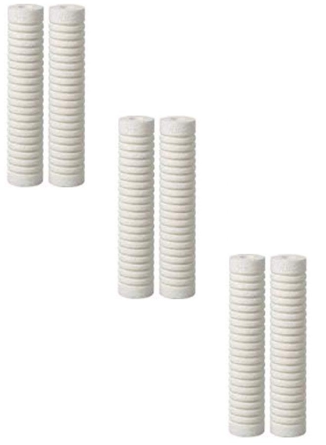CFS Complete Filtration Services 2.5 inch X 9.75 inch 5 Micron Grooved Dirt/Sediment Water Filter Cartridges Compatible with WHKF-GD05 & AP110 Quantity of 6 - Image 4