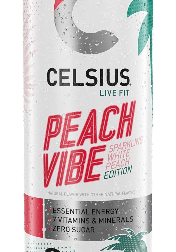 CELSIUS Sparkling Peach Vibe Energy Drink - 12 Pack - Image 5