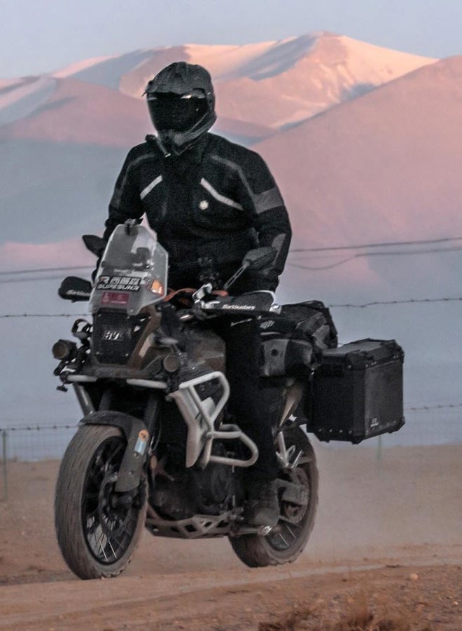 ILM Motorcycle Jacket Adventure Mens Riding Armored Airflow Dirt Bike Touring Waterproof Clothing All Season Model RL01, Black, XL - Image 2