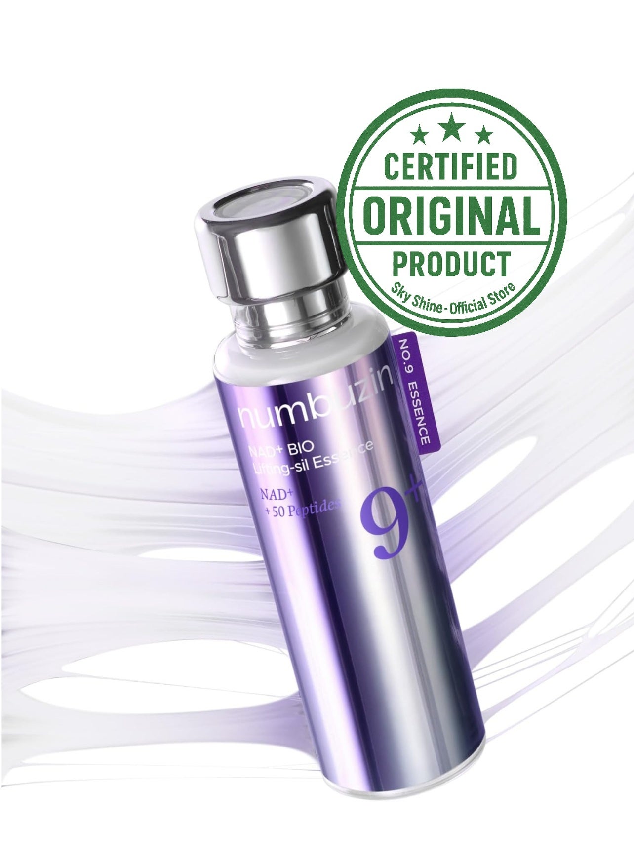 Numbuzin No.9 NAD+ BIO Lifting-sil Essence 50ml – Original Korean Skincare, Made in Korea, Lifting & Firming Serum with Peptides & NAD+ for Wrinkles, Fine Lines & Elasticity, Anti-Aging for Dull Skin