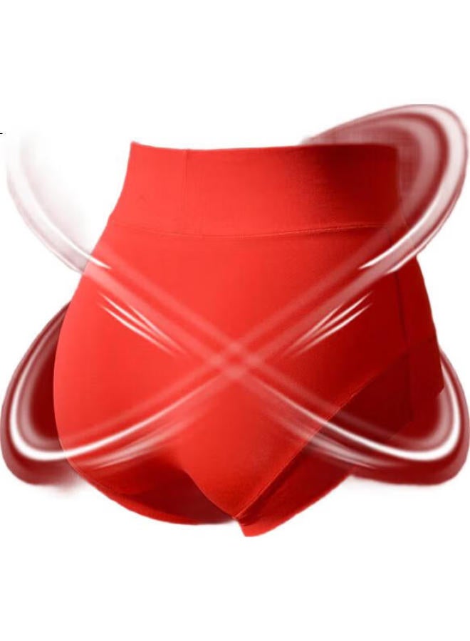 GUJIN Zodiac Year Snake Year Women'S Underwear, Bright Red, High-Waisted, Tummy Control, Plus Size, Three-Pack - Image 2