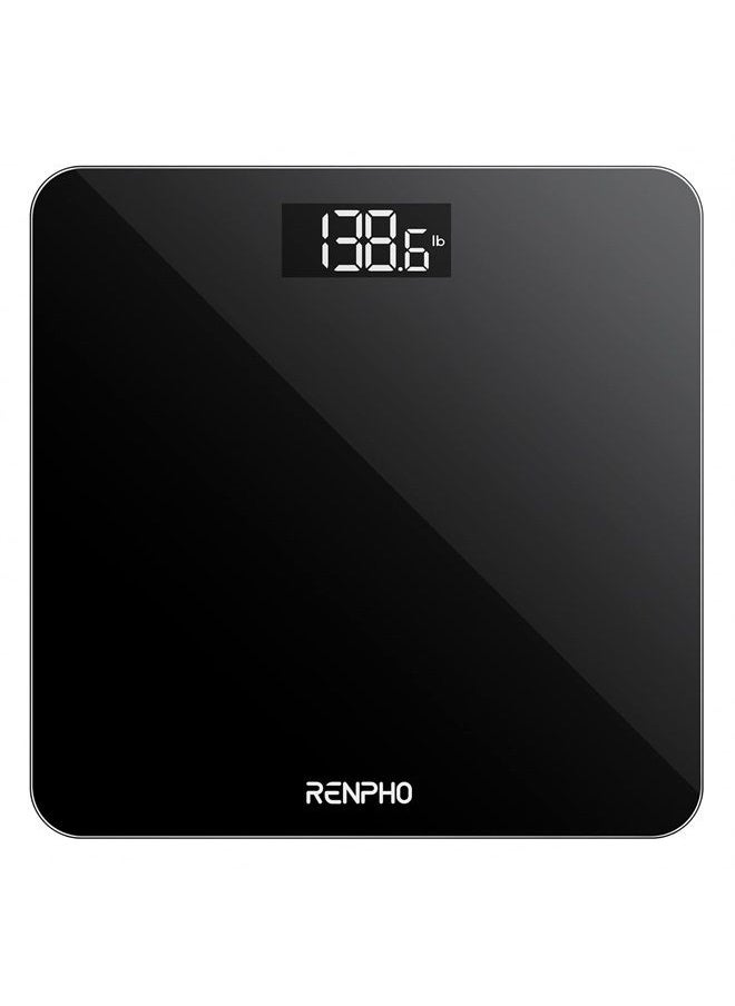 RENPHO Digital Bathroom Scale, Highly Accurate With Lighted Led Display, Round Corner Design, 400 Lb, Black-core 1s  - Image 1