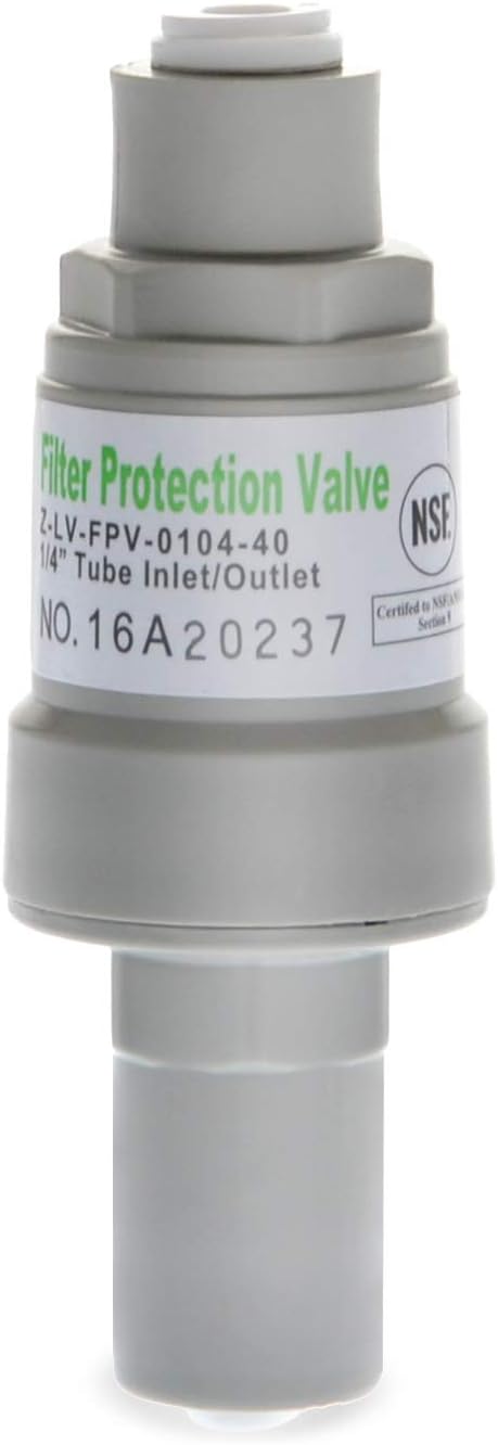 iSpring صمام حماية منظم ضغط iSpring 14702 APR40 مع توصيل سريع 14 بوصة 40 Psi أبيض - Image 1