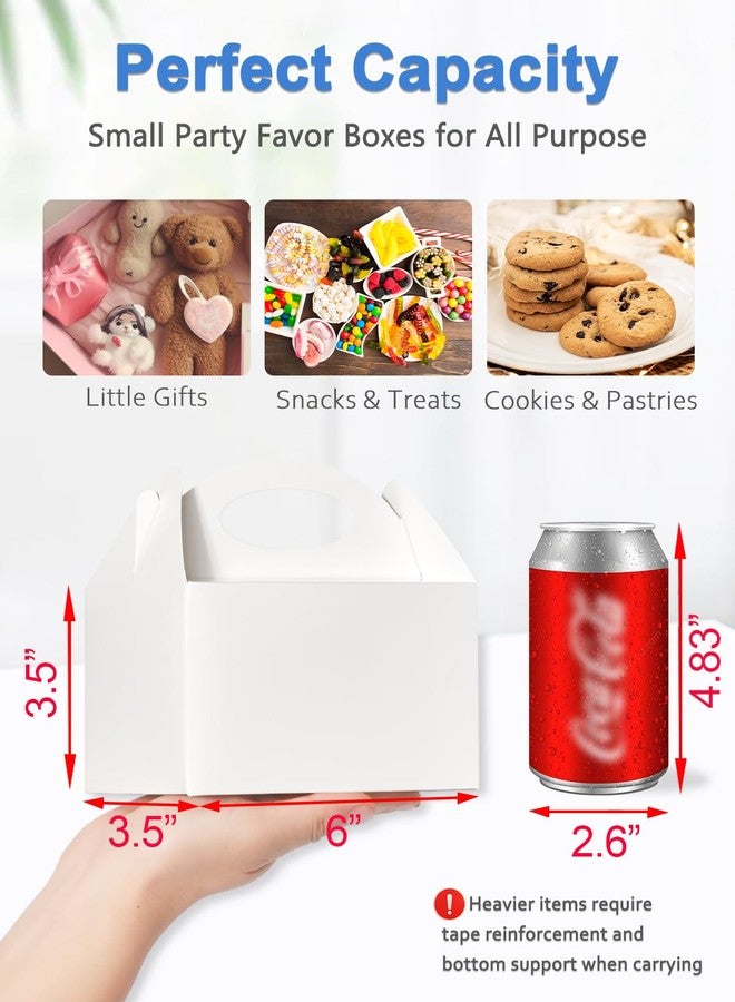 Shallive S6BAI25 White Party Treat Boxes 25 Pcs Candy Gift Bags DIY Party Favor Bags Gable Goodies Boxes Snack Cardboard Box for Kids Birthday Baby Shower Wedding Party Supplies Decoration - Image 2