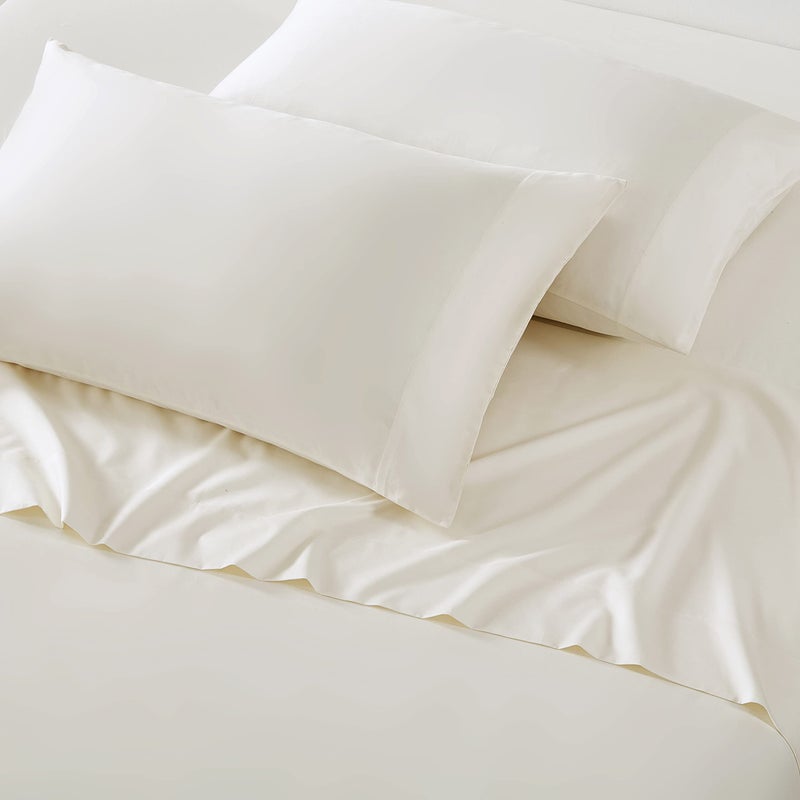 Vera Wang - Pillow Case Set  Luxury Sateen Cotton Bedding  800 Thread Count  Soft & Smooth Home Decor (Ivory  Standard Pillowcases) - Image 2
