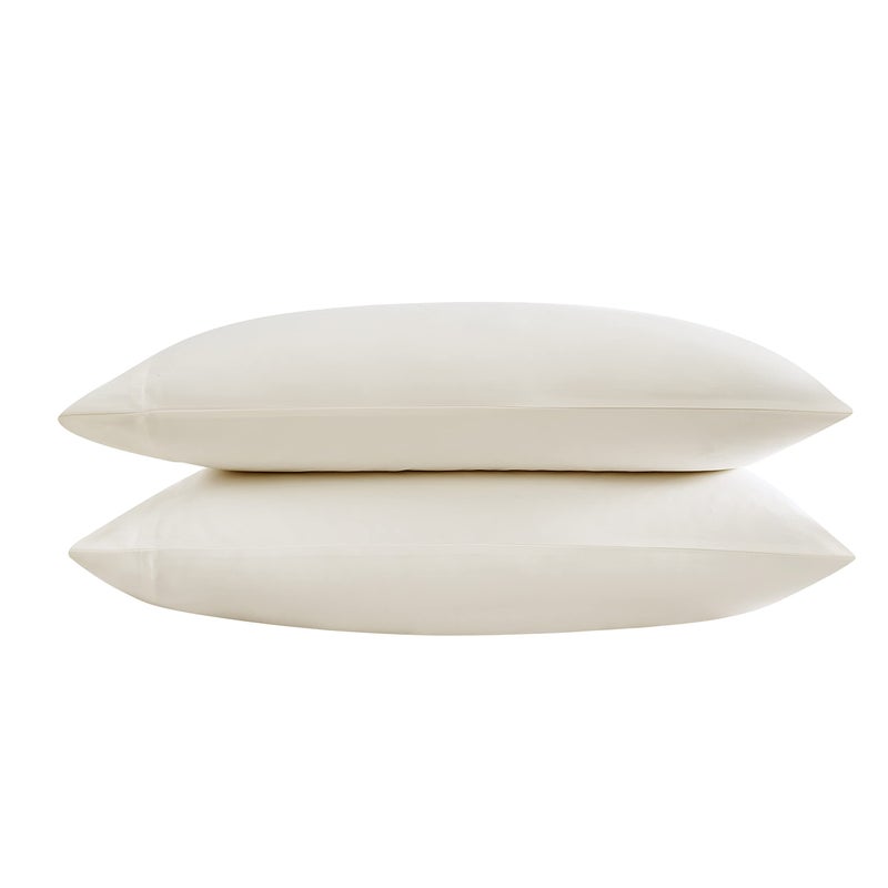 Vera Wang - Pillow Case Set  Luxury Sateen Cotton Bedding  800 Thread Count  Soft & Smooth Home Decor (Ivory  Standard Pillowcases) - Image 1