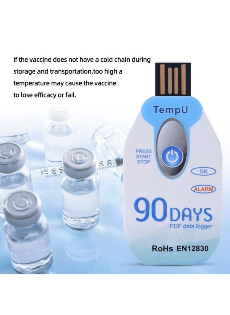 Generic - مسجل بيانات درجة الحرارة للاستخدام مرة واحدة، USB، يمكن التخلص منه لمدة 90 يومًا - Image 1