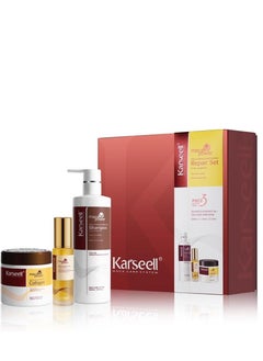 Karseell Maca Essence Moisturizing Repair Set, Collagen Hair Mask 500ml & Shampoo 500ml & Maca Essence Oil 50ml, Argan Oil Hair Treatment for Dry Damaged Hair All Hair Types - pzsku/Z258A3D18D847FBF343ADZ/45/1741136767/b46cd54b-2dfa-4250-884b-3851e3c8c820