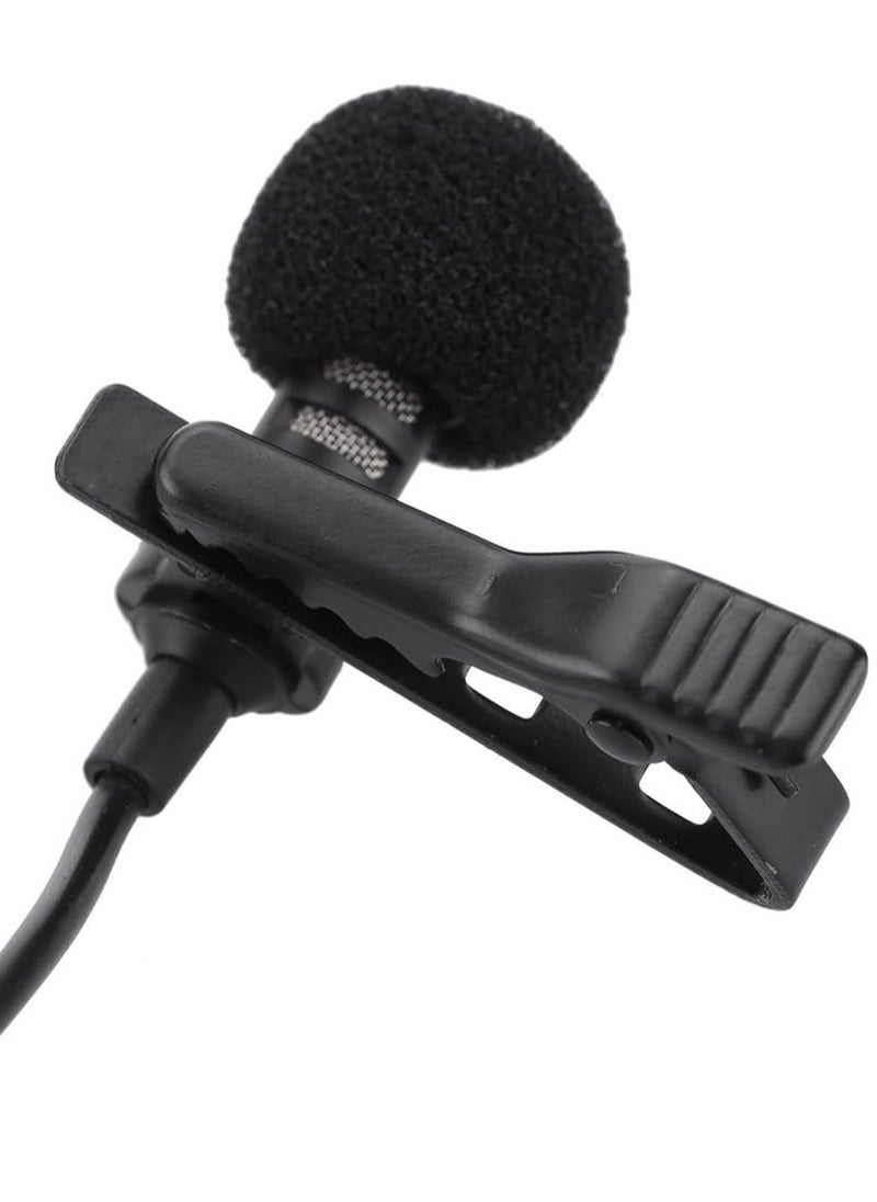 Generic Generic 1.5m Mini Portable Microphone Condenser Clip-on Lapel Lavalier Mic Wired Mikrofo/Microfon for Phone DSLR Camera Laptop  - Image 3