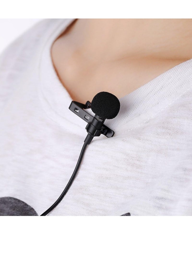 Generic Generic 1.5m Mini Portable Microphone Condenser Clip-on Lapel Lavalier Mic Wired Mikrofo/Microfon for Phone DSLR Camera Laptop  - Image 4