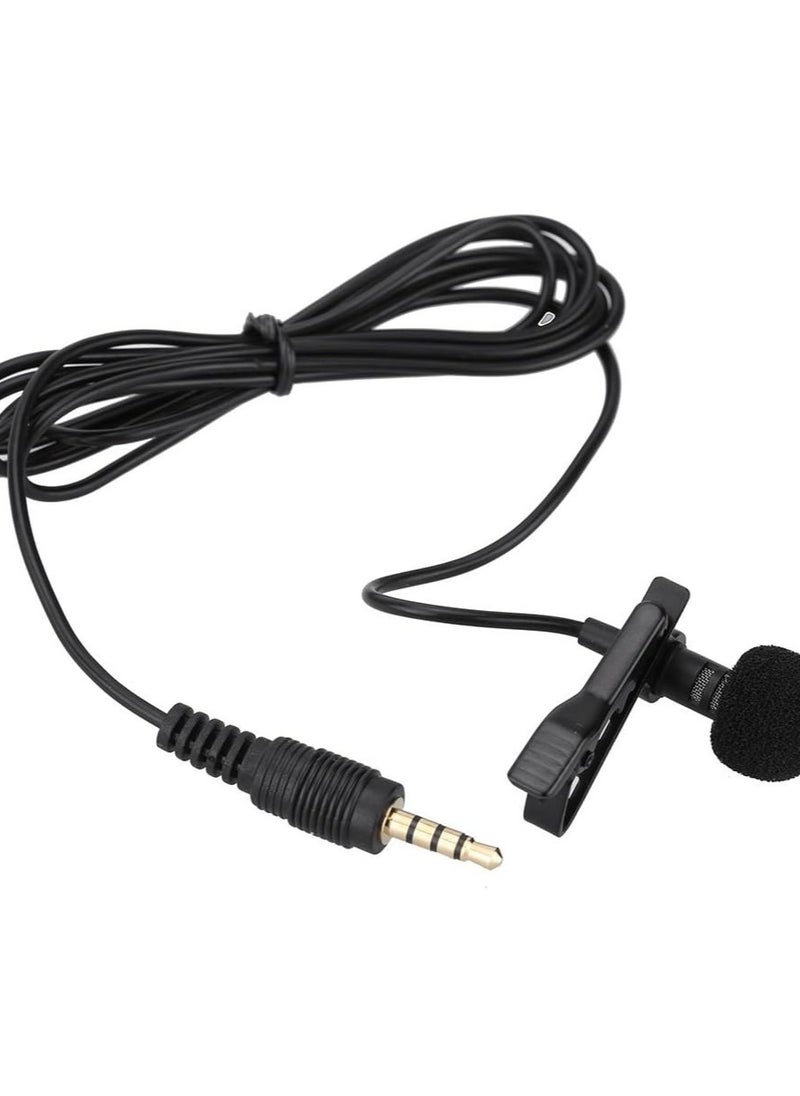 Generic Generic 1.5m Mini Portable Microphone Condenser Clip-on Lapel Lavalier Mic Wired Mikrofo/Microfon for Phone DSLR Camera Laptop  - Image 5
