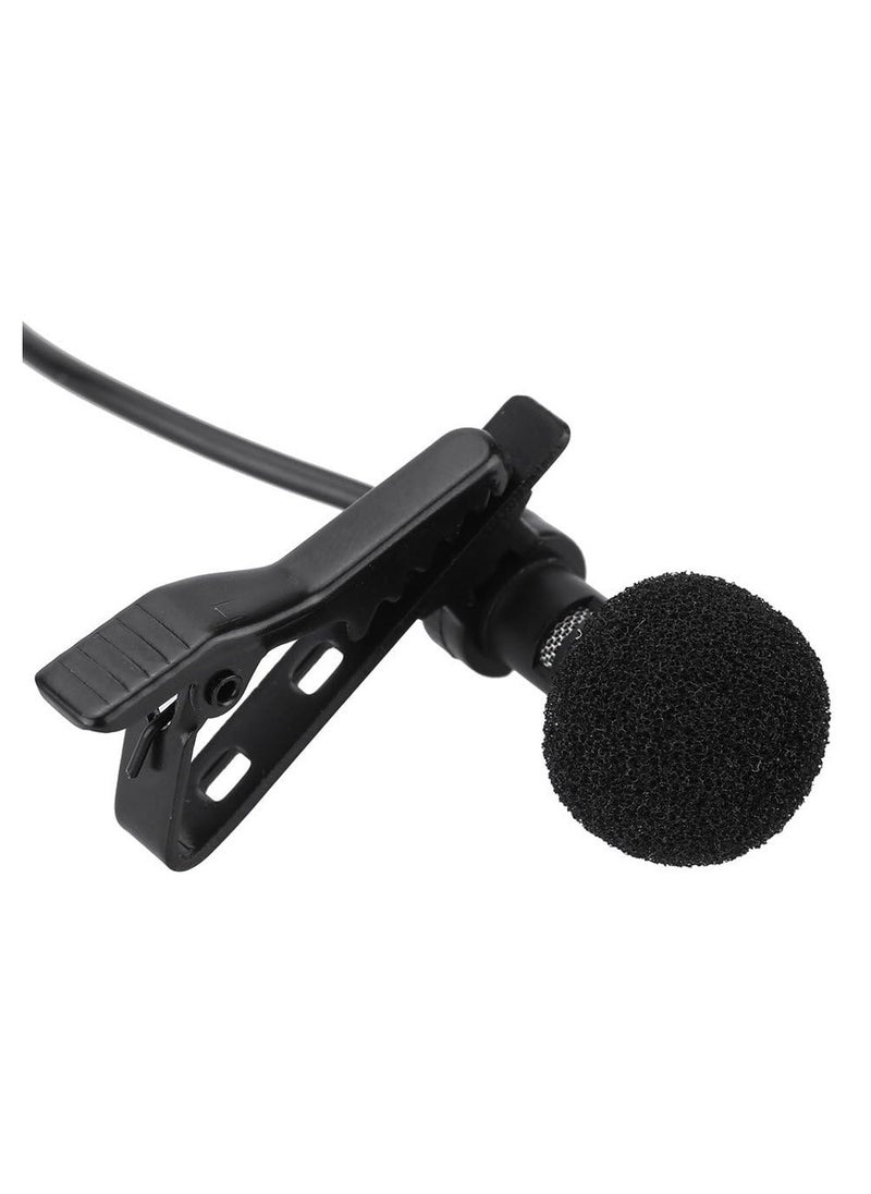 Generic Generic 1.5m Mini Portable Microphone Condenser Clip-on Lapel Lavalier Mic Wired Mikrofo/Microfon for Phone DSLR Camera Laptop  - Image 2