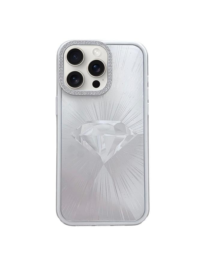 S-TOP Case For iPhone 16 Pro Diamond Texture TPU Hybrid PC IMD Phone Case - Image 1