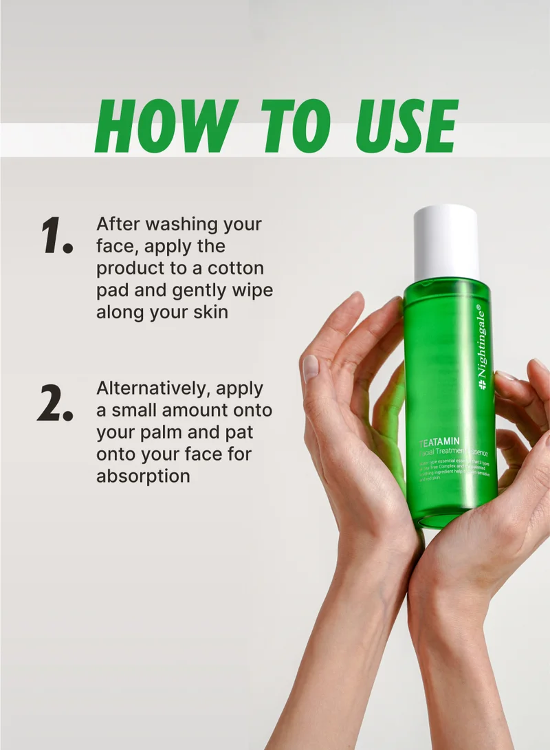 nightingale Korean Hydrating Teatamin Facial Essence 200ml with Tea Tree & Vitamins