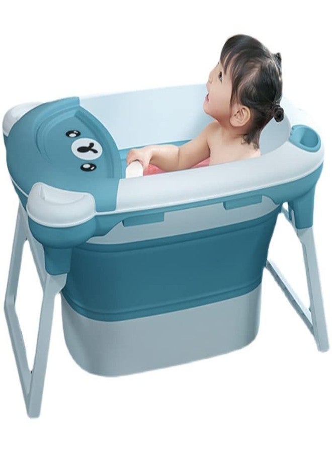 JUNIOR JOE حوض استحمام قابل للطي للأطفال الرضع والصغار من جونيور جو (أزرق) - Image 1